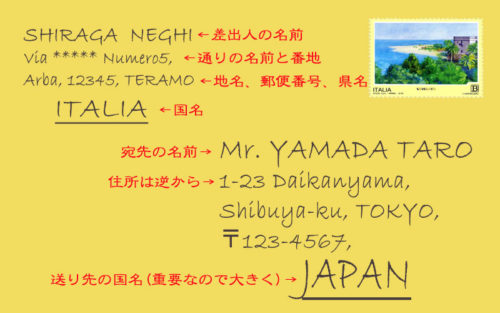 イタリア 日本 海外の住所の書き方と注意点 イタリアに住んだネギ